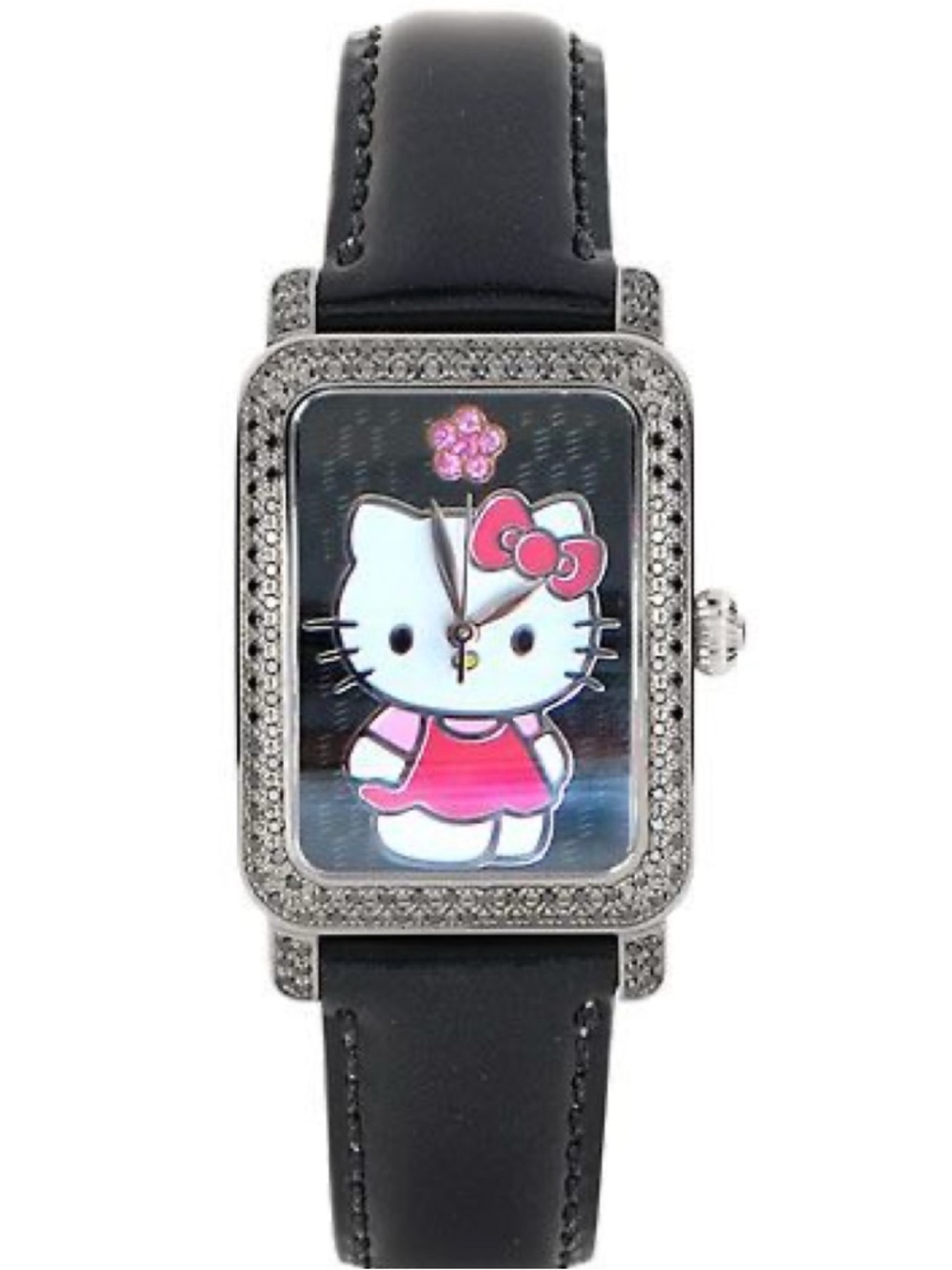Kimora lee Simmons black diamond hello kitty watch the glam kitty collection